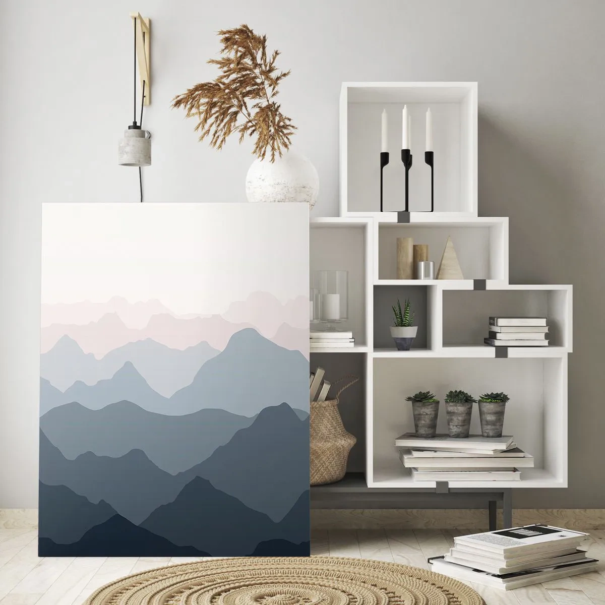 Glastavla - Bild på glas - Fjällens vågor - 50x70 cm
