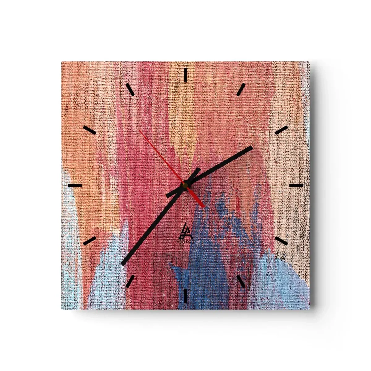 Väggklocka - Klocka på glas - Rinnande regnbåge - 30x30 cm