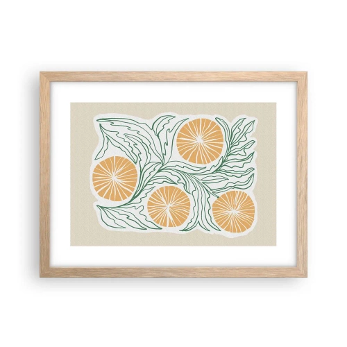 Affisch i ram av ljusek - Etniskt med en touch av abstraktion - 40x30 cm