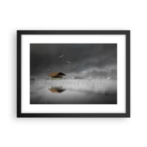 Affisch i svart ram - Regnskydd - 40x30 cm