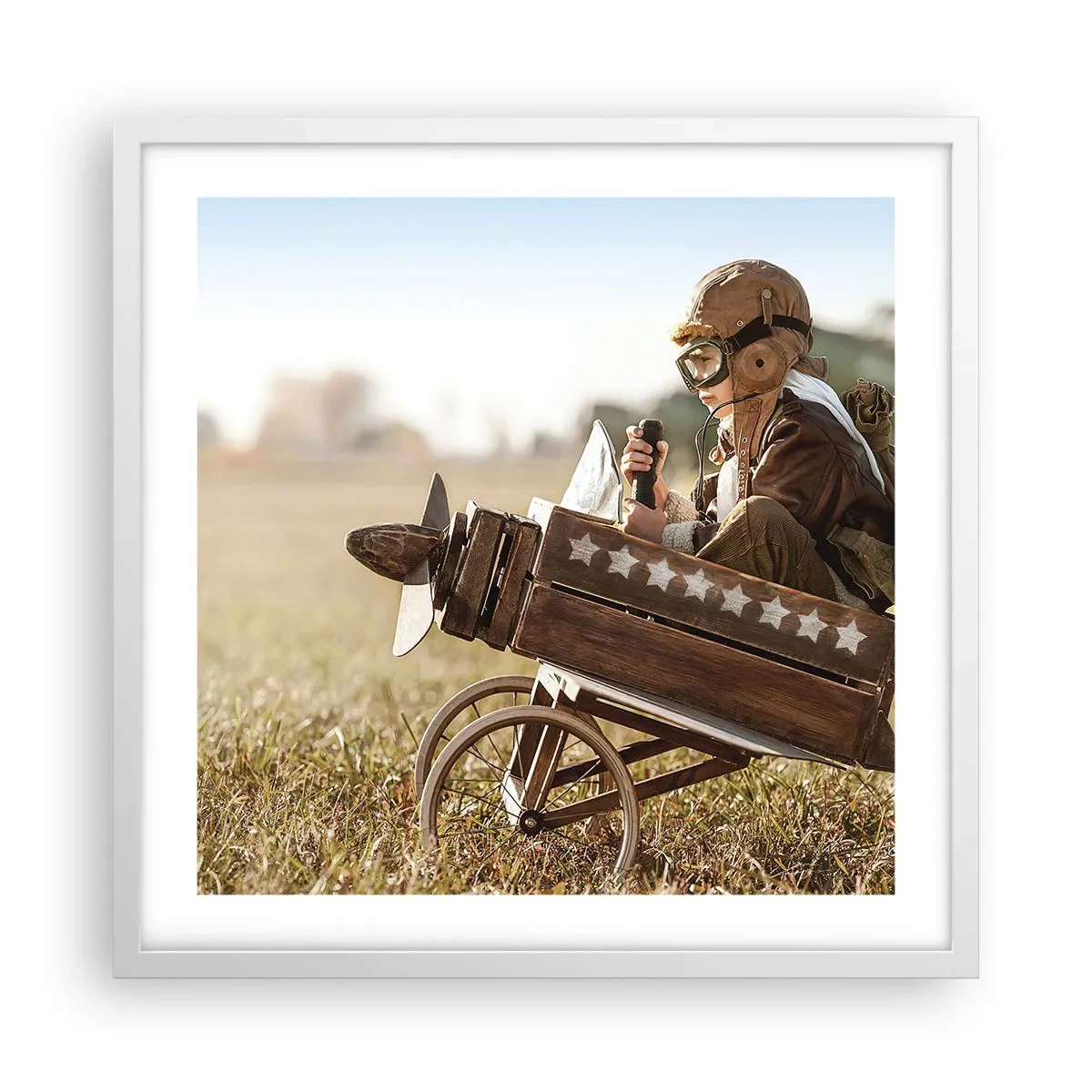 Affisch i vit ram - Stort mot drömmarna - 50x50 cm