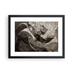 Affisch i svart ram - Cirkulation av jordens färger - 40x30 cm