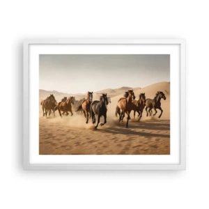 Affisch i vit ram - Fri som vinden - 50x40 cm