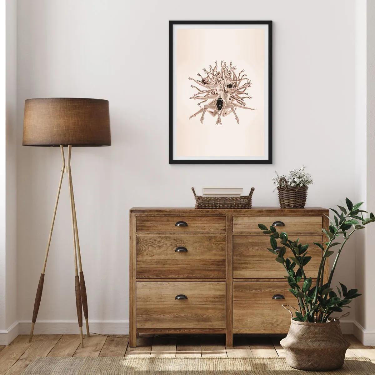 Affisch i svart ram - Blommar i dansen - 61x91 cm