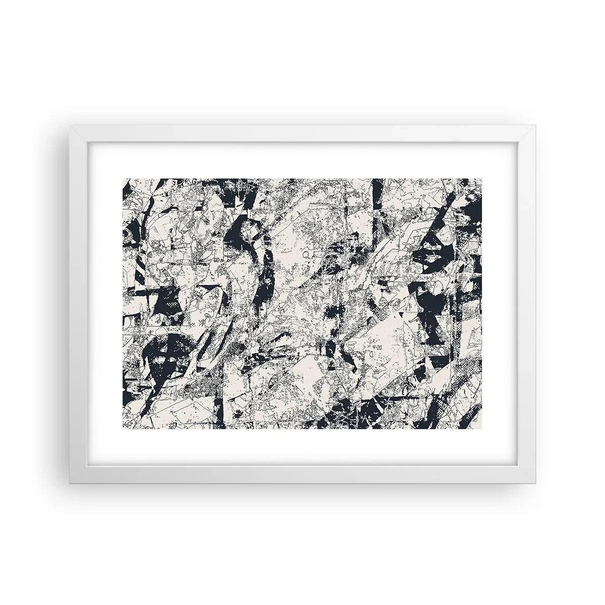 Affisch i vit ram - Motsatsernas interpenetration - 40x30 cm