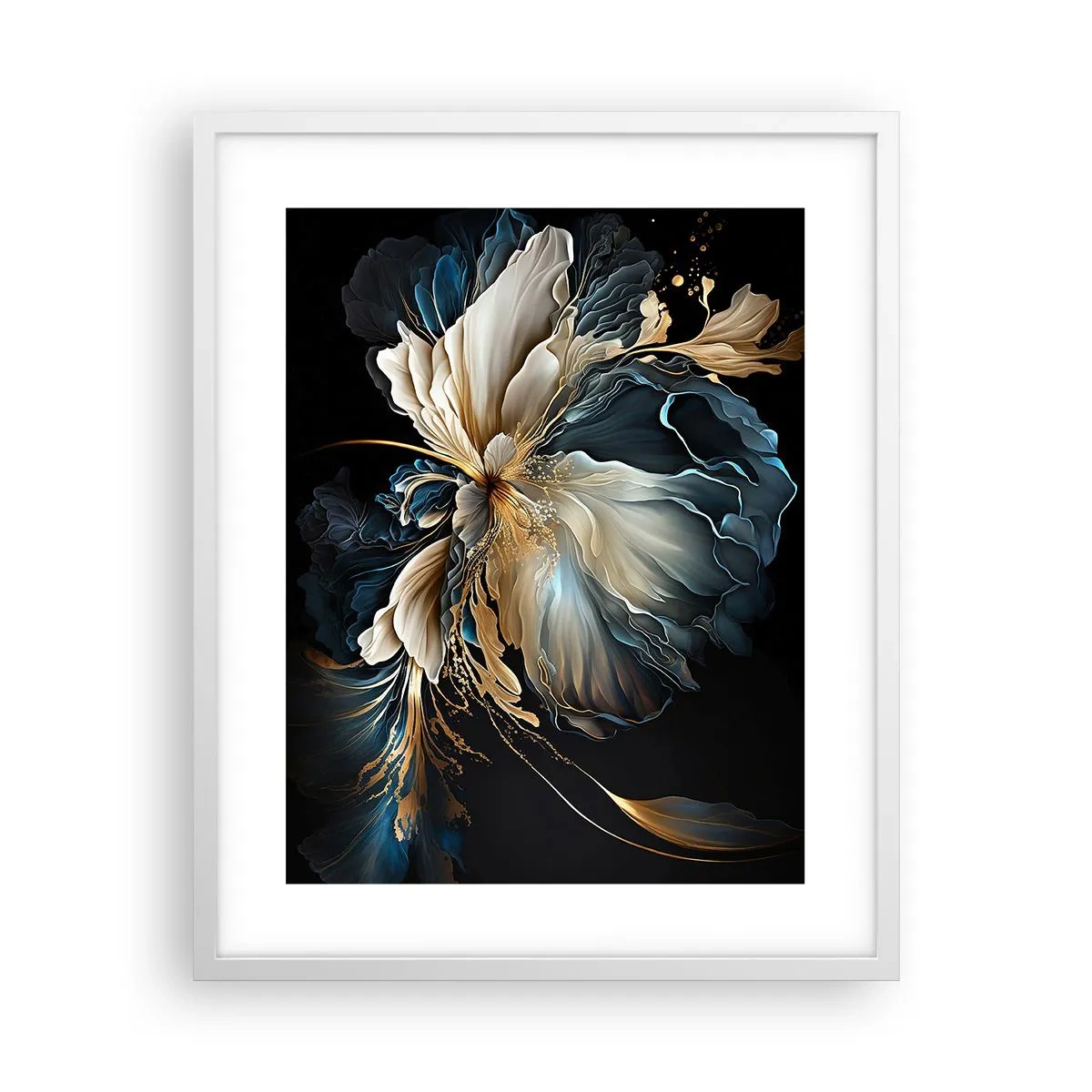 Affisch i vit ram - Sagolik ormbunksblomma - 40x50 cm