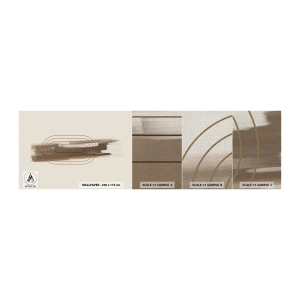 Provbit av fototapet Premium Canvas - Grå blåst - Abstraktion, Bit, Modern konst - 100x30 cm