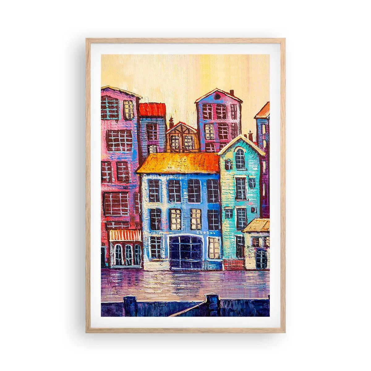 Affisch i ram av ljusek - En sagostad  - 61x91 cm