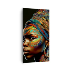 Canvastavla - Bild på duk - Afrikansk drottning - 65x120 cm