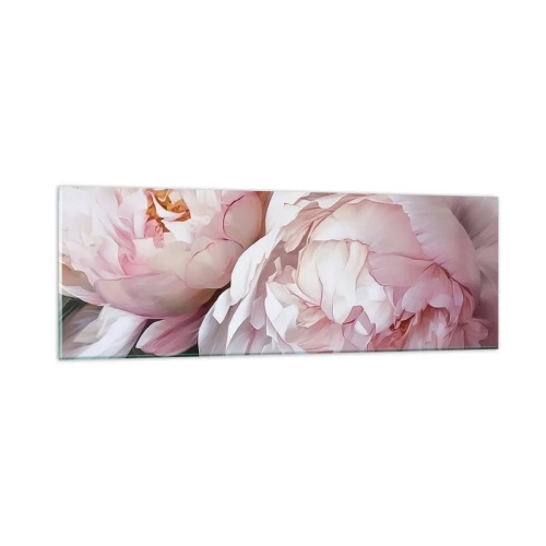 Glastavla - Bild på glas - Fast i blomning - 90x30 cm