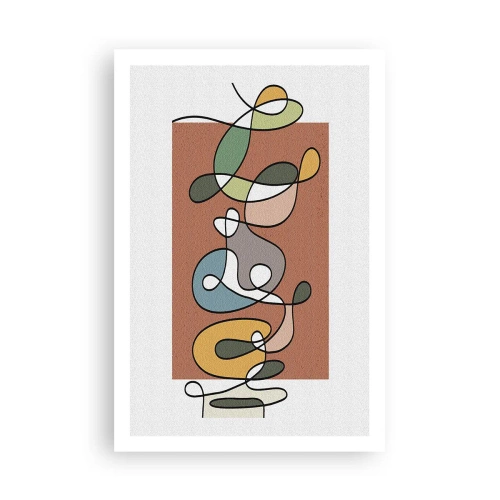 Affisch - Abstraktion: en färgglad dans - 61x91 cm