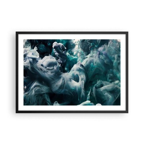 Affisch i svart ram - Färg i rörelse - 70x50 cm