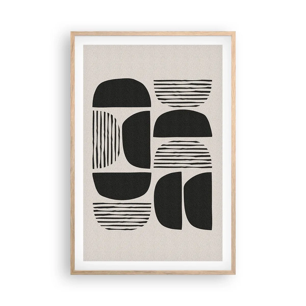 Affisch i ram av ljusek - Arrangemang med halvor - 61x91 cm