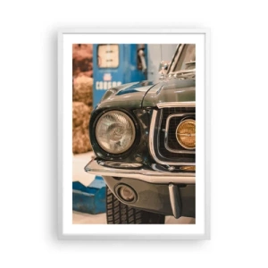 Affisch i vit ram - Ett möte med legenden - 50x70 cm