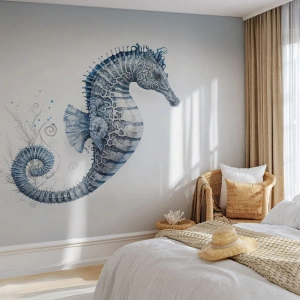 Självhäftande Fototapet Deluxe Sticker - Ett subtilt skämt från naturen - Sjöhäst, Seaside, korallrev - 450x315 cm