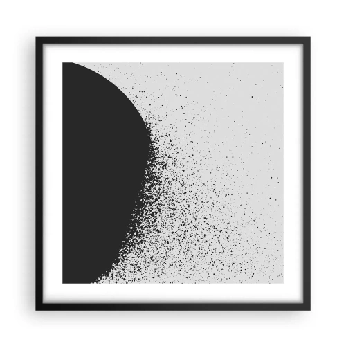 Affisch i svart ram - Partiklarnas rörelse - 50x50 cm