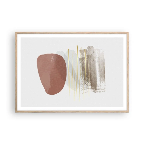 Affisch i ram av ljusek - Abstrakt pelargång - 100x70 cm