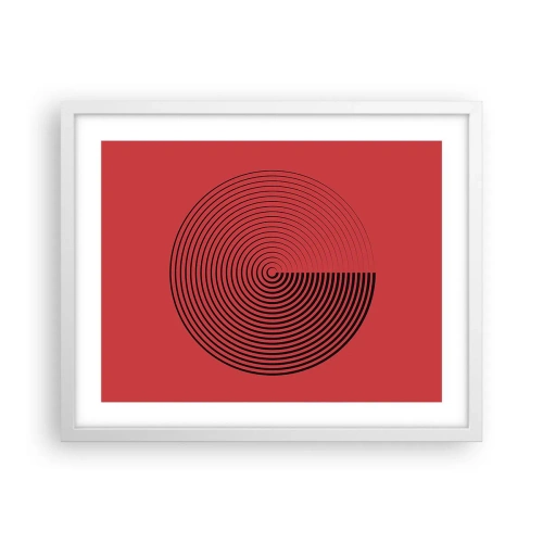 Affisch i vit ram - Cirkulär rörelse - 50x40 cm