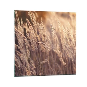 Glastavla - Bild på glas - Redo att välkomna hösten - 50x50 cm