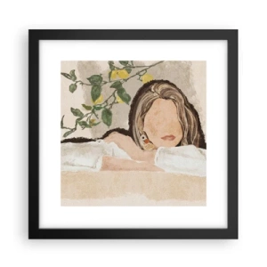 Affisch i svart ram - Sydlig skönhet - 30x30 cm