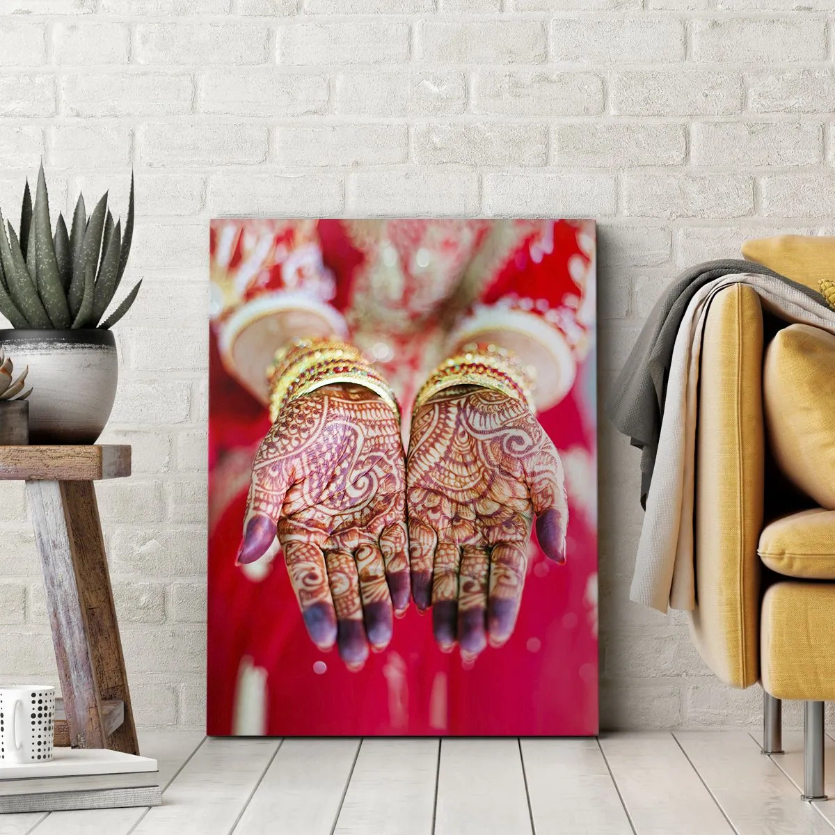 Canvastavla - Bild på duk - Redo att fånga lyckan - 55x100 cm