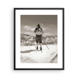 Affisch i svart ram - Och fjällen är samma - 40x50 cm