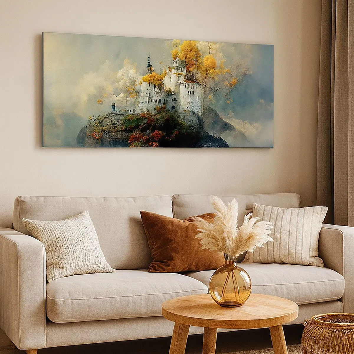 Canvastavla - Bild på duk - Början på en romantisk historia - 100x40 cm