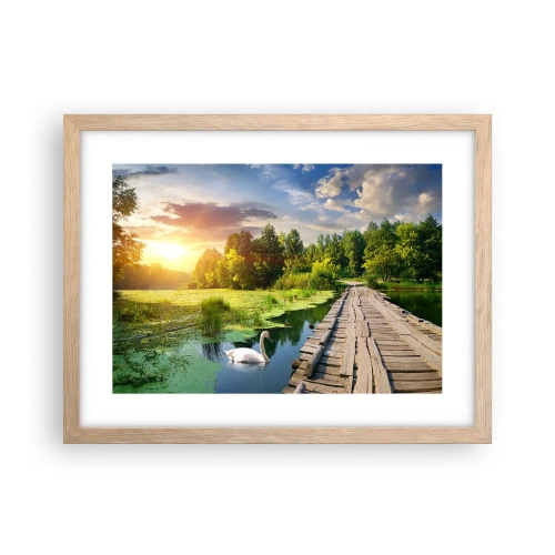 Affisch i ram av ljusek - Sommar, sommar överallt - 40x30 cm