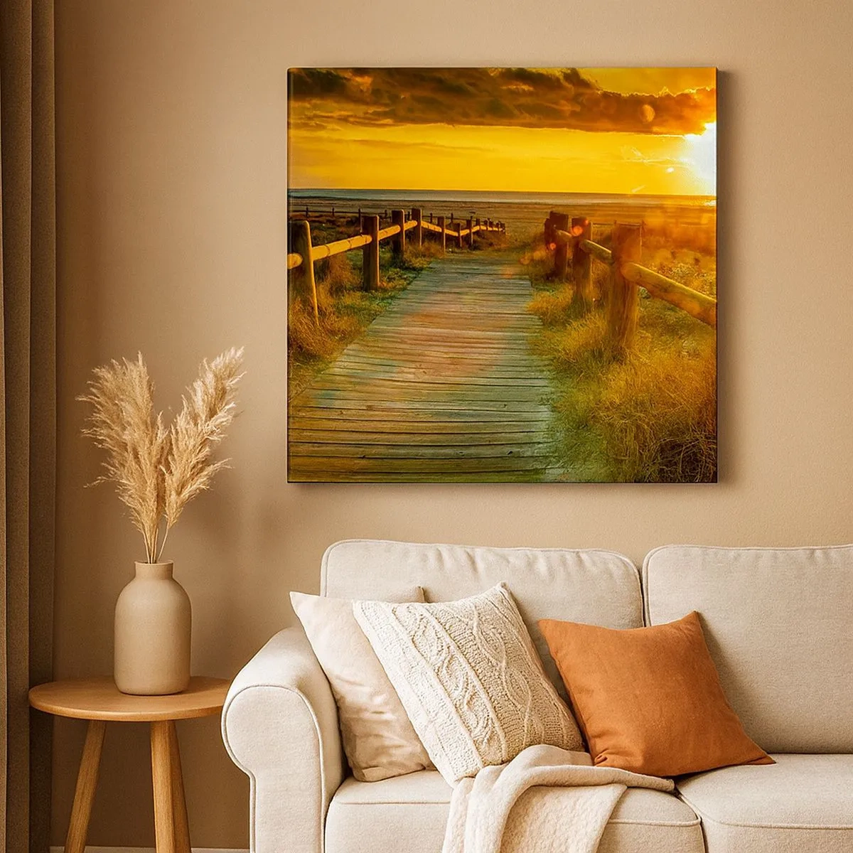 Canvastavla - Bild på duk - Doppade i gammalt guld - 30x30 cm