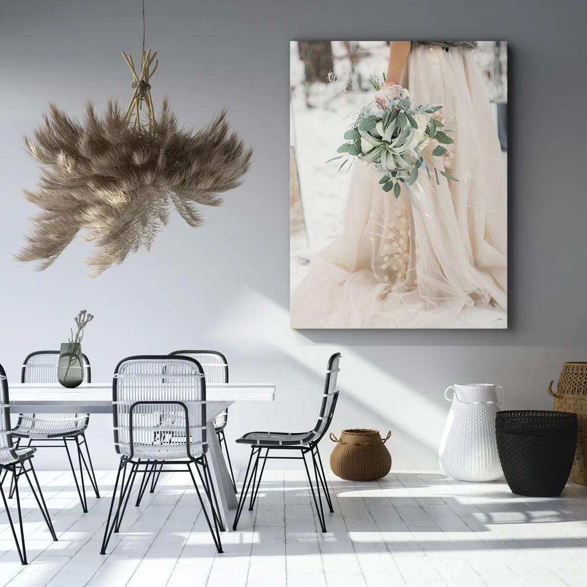 Canvastavla - Bild på duk - Och så levde de lyckliga i alla sina dagar - 80x120 cm