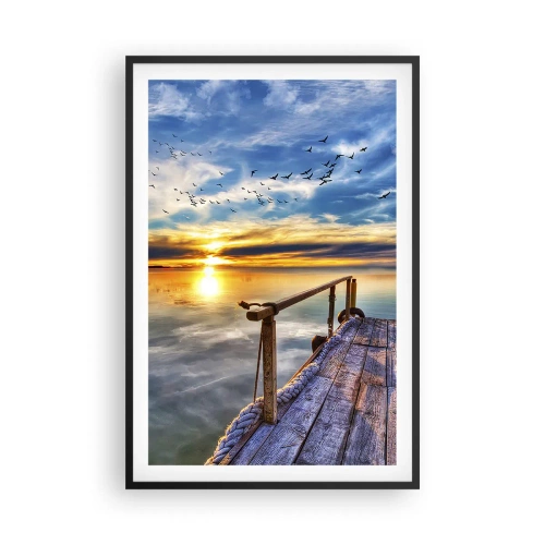 Affisch i svart ram - Vinden lägger sig - 61x91 cm