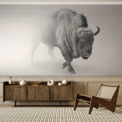 Fototapet Standard Eco - Präriens kung - Wisent, Djur, Bison - 450x315 cm