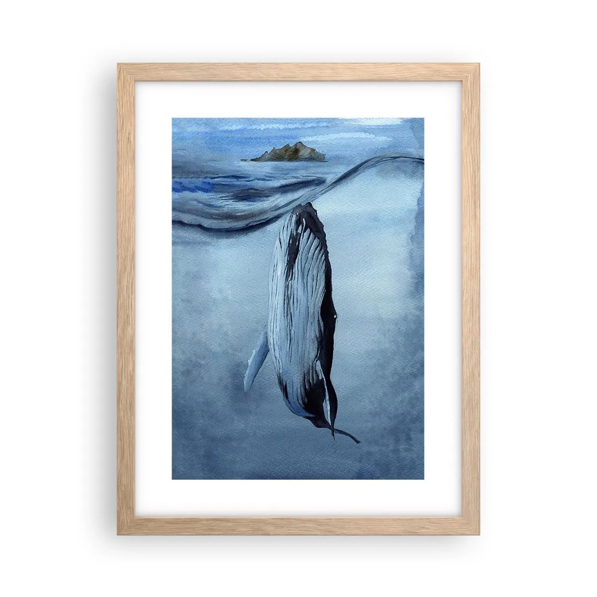 Affisch i ram av ljusek - Två världar i norr - 30x40 cm