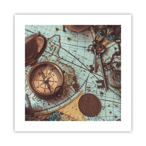 Affisch - För äventyrare - 40x40 cm