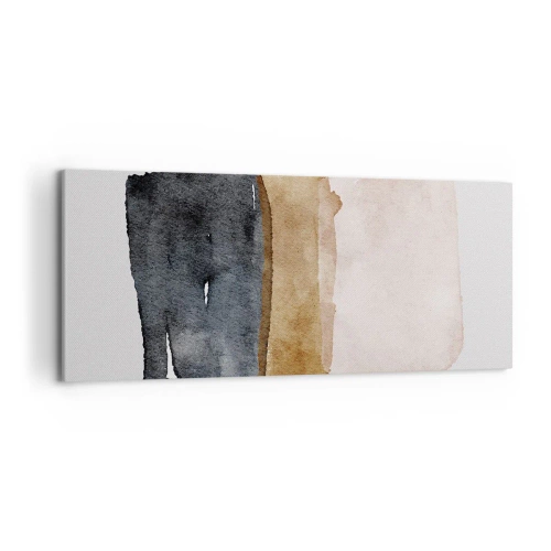 Canvastavla - Bild på duk - Komposition av jordens färger - 120x50 cm