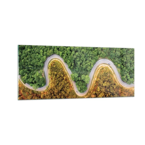 Glastavla - Bild på glas - Gränser och genombrott - 100x40 cm