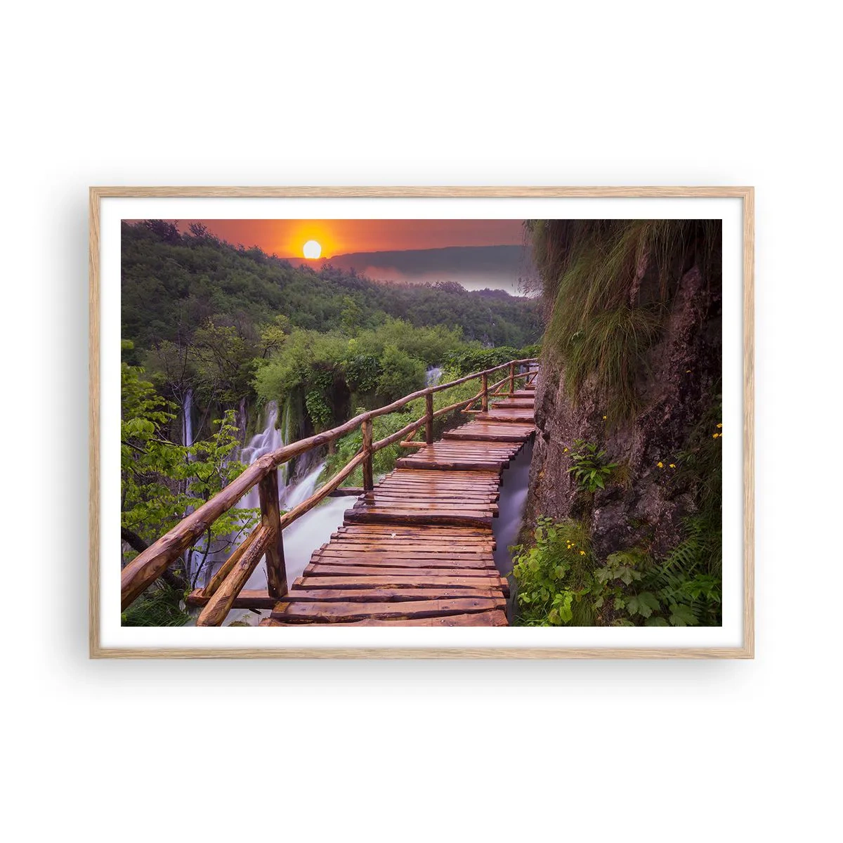 Affisch i ram av ljusek - Otrolig skönhet - 100x70 cm