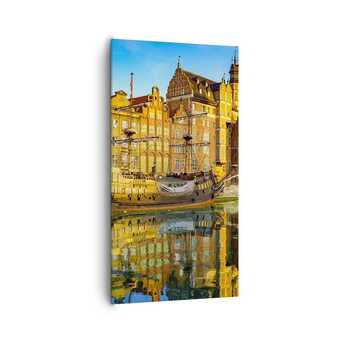 Canvastavla - Bild på duk - Det förflutnas spegelbild - 65x120 cm