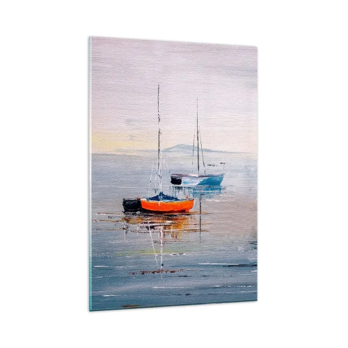 Glastavla - Bild på glas - En välförtjänt vila - 80x120 cm