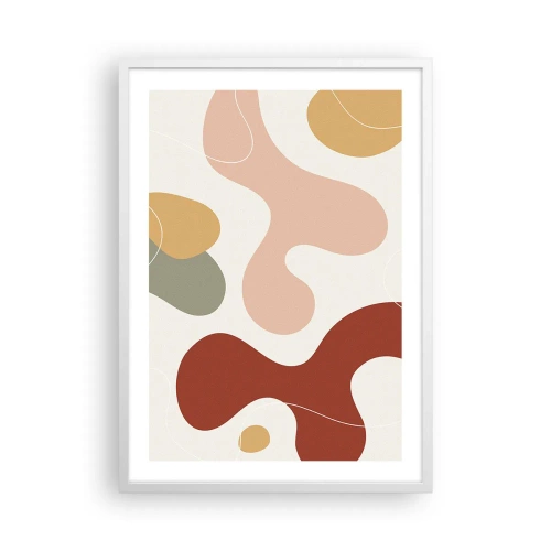 Affisch i vit ram - Ornamental zig-zack? - 50x70 cm