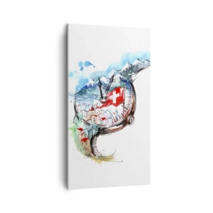 Canvastavla - Bild på duk - Schweiz anda - 45x80 cm