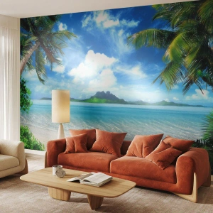 Fototapet Premium Canvas - Tropikens azur - Landskap, Hav, Strand - 200x140 cm