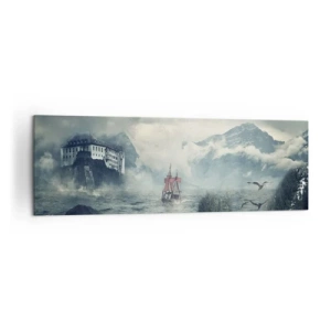 Canvastavla - Bild på duk - På magiska vatten - 160x50 cm