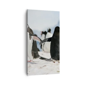 Canvastavla - Bild på duk - Dans på snön - 55x100 cm