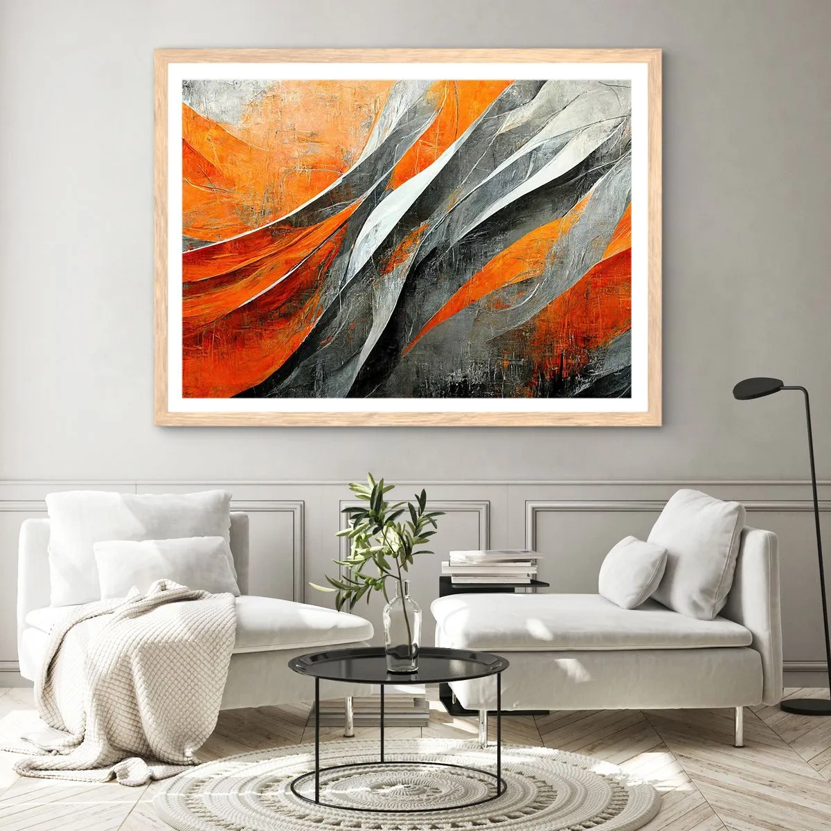 Affisch i ram av ljusek - Värme och kyla - 91x61 cm