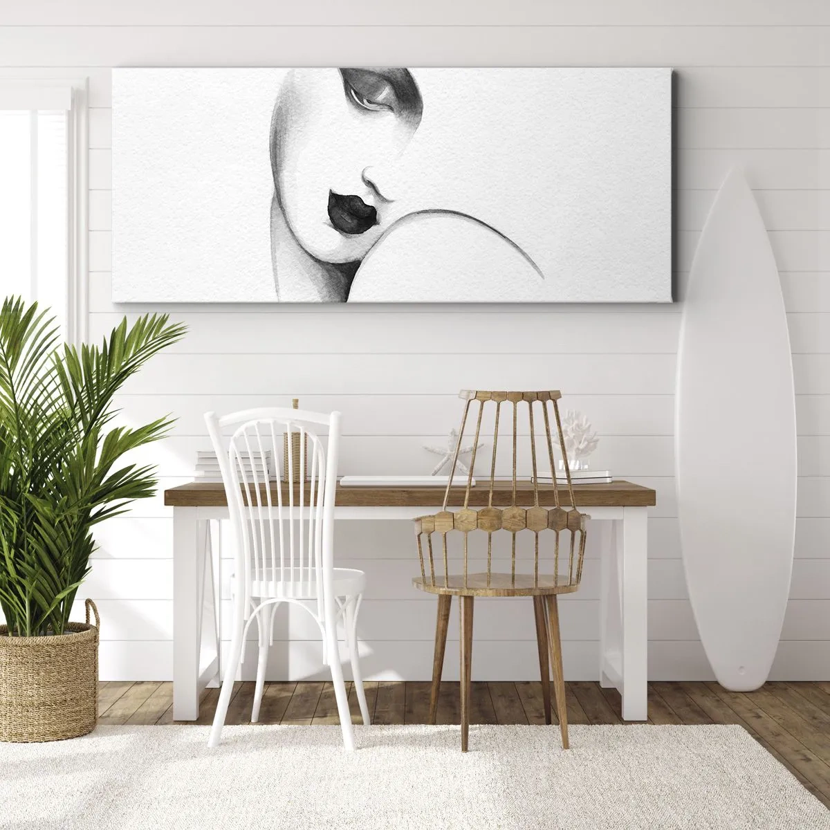 Canvastavla - Bild på duk - I Łempickas stil - 100x40 cm