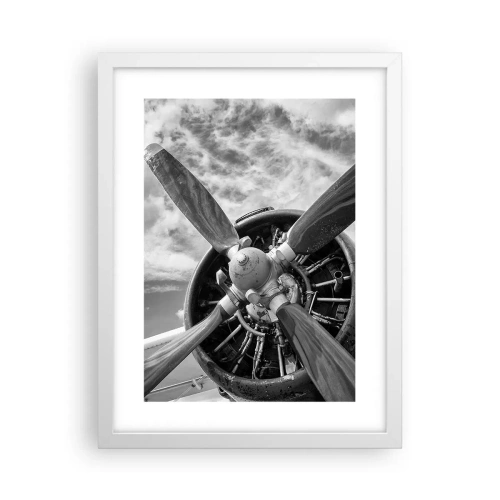Affisch i vit ram - Luftrummets härskare - 30x40 cm