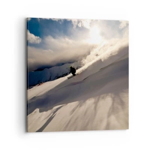 Canvastavla - Bild på duk - Fjällutmaningen accepterad - 70x70 cm