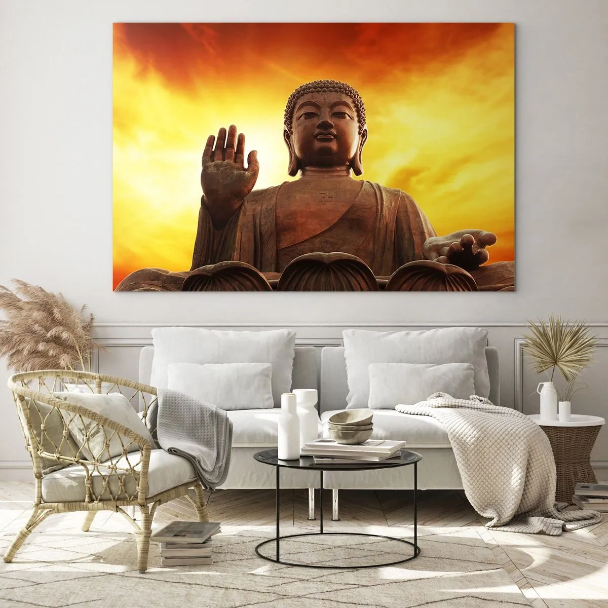Glastavla - Bild på glas - Ljuslugnet - 120x80 cm