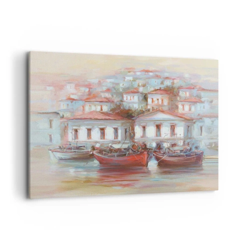Canvastavla - Bild på duk - Lycklig stad - 120x80 cm